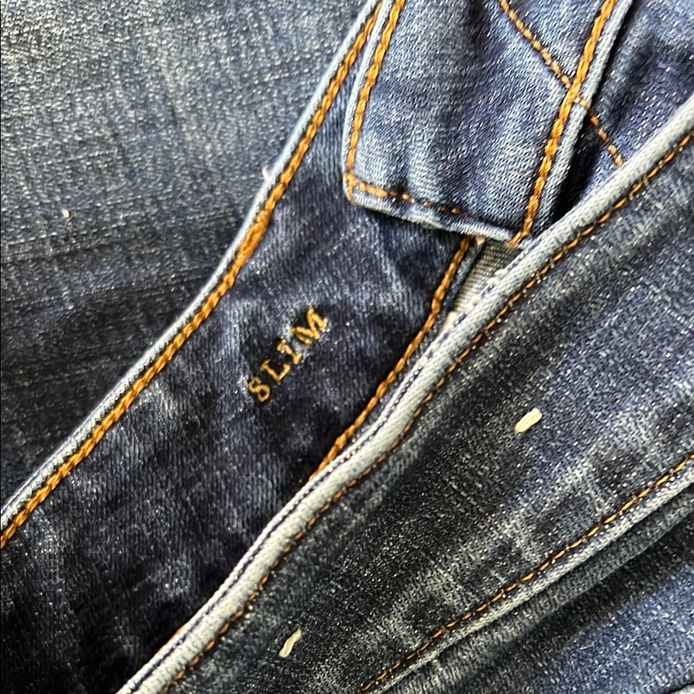 American Eagle Outfitters Men's Ripped Dark Blue Skinny Jeans - Picture 3 of 15